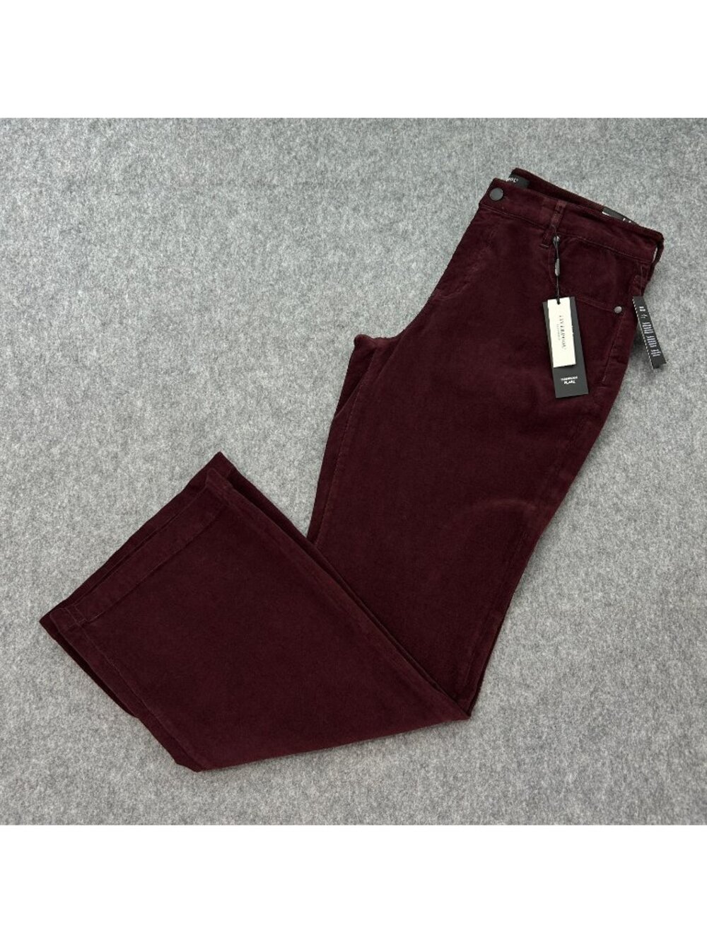 Liverpool Hannah Flare Corduroy Pants Women's Size 12 / 31 Blackberry NWT
